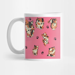 Pink Calico Kittens Mug